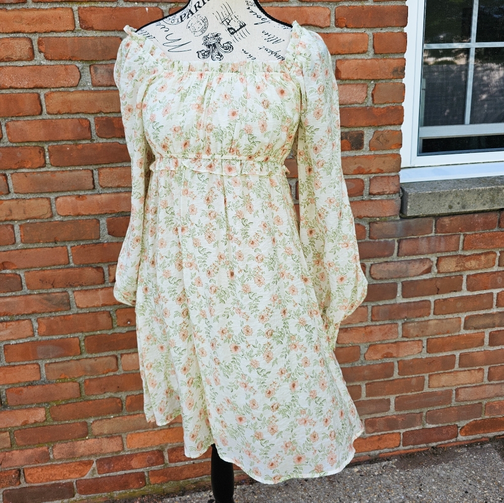 New Blu Pepper Off-Shoulder Cottagecore Dress – Size S (S/M Fit)